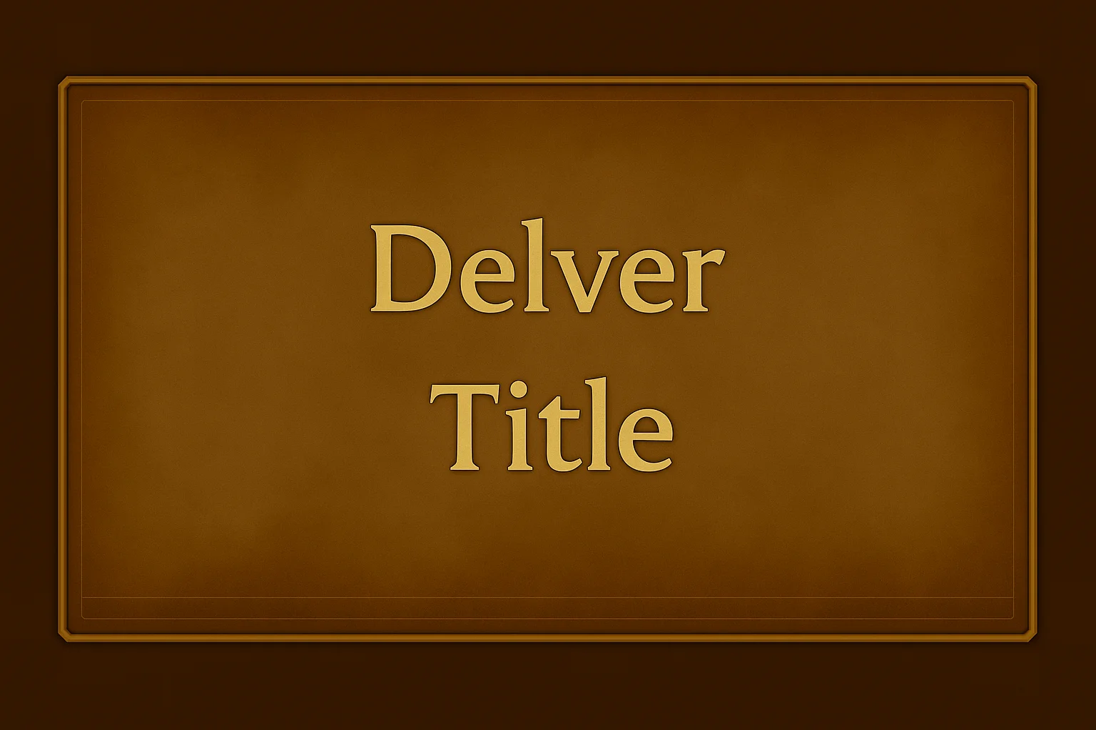 Delver Title - Professional gaming boost service
