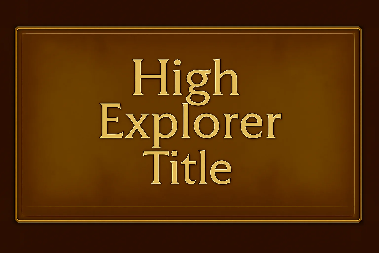 High Explorer Title - Professional gaming boost service